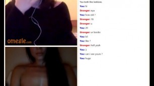 OMEGLE Cute Brunette Show me her Big Tits