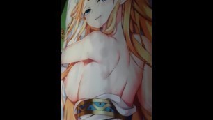 Cumshot on Dakimakura Pillow the Legend of Zelda Princess Zelda 2