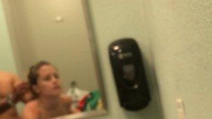 Slutwife wants it at a public bathroom