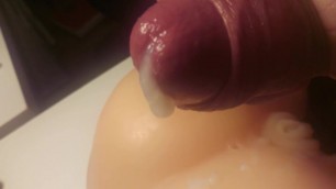 Fucking a sex doll with quick cumshot