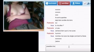 Horny french girl on webcam chat