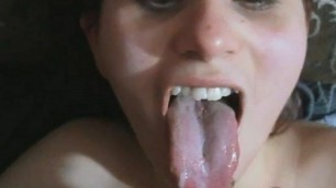 Homemade POV porn video ending with cumshot in mouth and swallowing