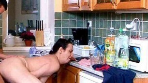 German Grandson Seduces old Granny to Fuck in Kitchen