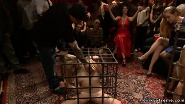 Slaves Fucked In Bondage At Bday Party