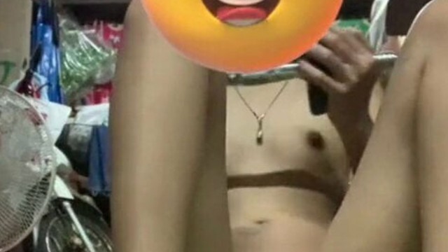 Asian girl does naked exercise