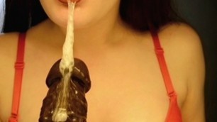 blowjob Training with huge Dildo from 18yo slut while parents are Not at Home by ALICExJAN