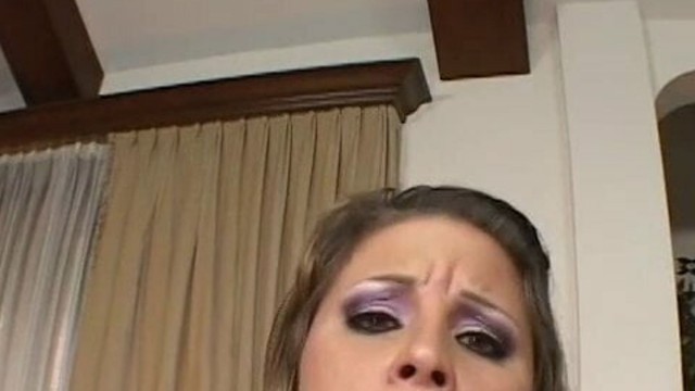 Dirty slut gets a dick in her ass and mouth